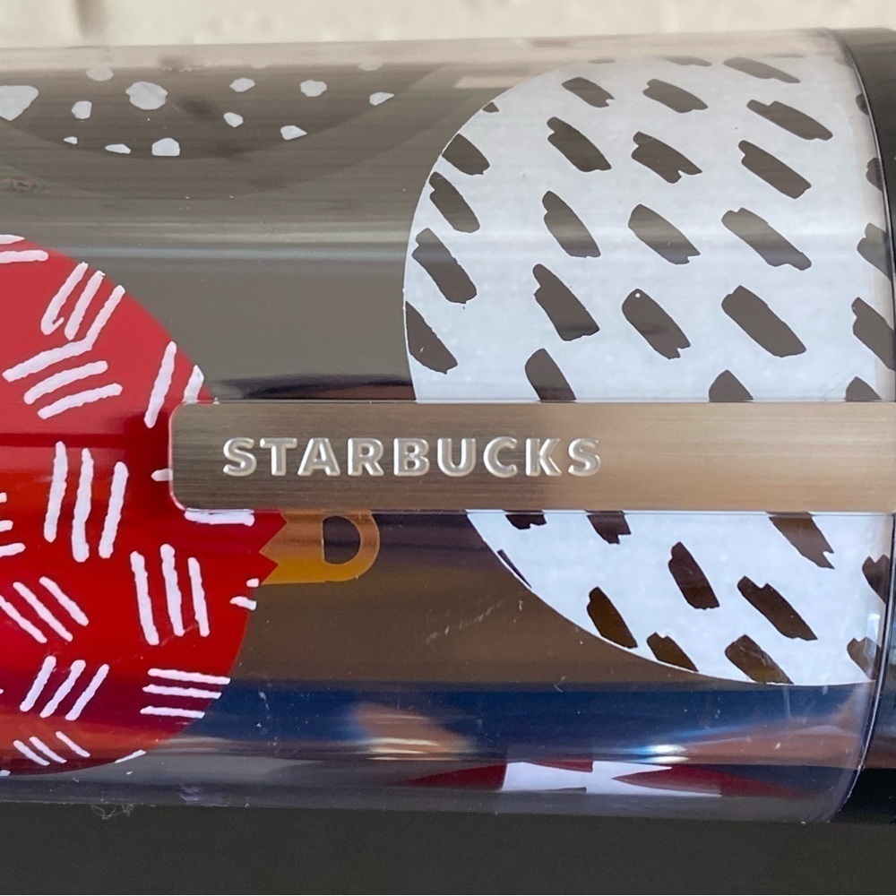 2013 Starbucks Christmas Holiday 16 oz  Tumbler Slide Top Ornaments Black - Picture 2 of 5
